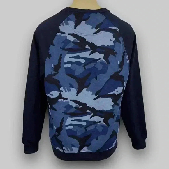 NEW GEORGE men's sweater black blue camo small, medium and large - Picture 3 of 6